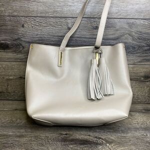 Joy Mangano & Iman Hollywood Glamour Cream Handbag Bag Tote XL Structure